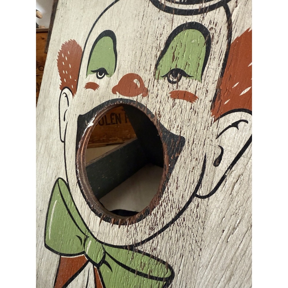 1950's Clown Bean Bag Toss Game Board, Carnival Game, Board Only - Picture 3 of 10